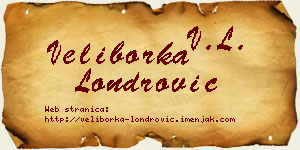 Veliborka Londrović vizit kartica
